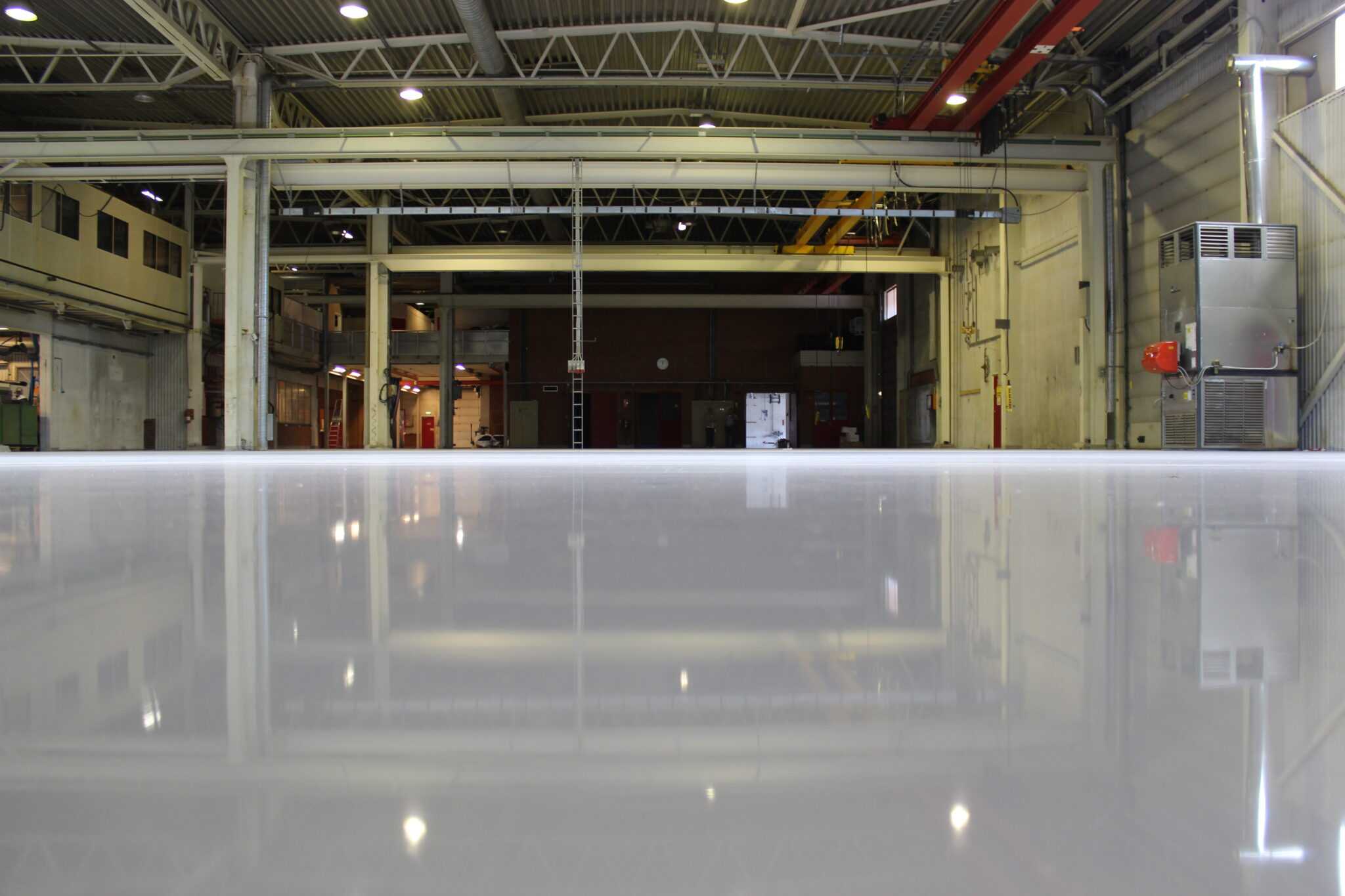 Lys grå, tykkfilms epoxy på lagergulv